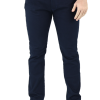 Pantalón Slim Fit Azul Marino De Gabardina Algodón Para Caballero